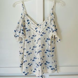 Sienna Sky spaghetti strap blouse with open shoulder  Sz M